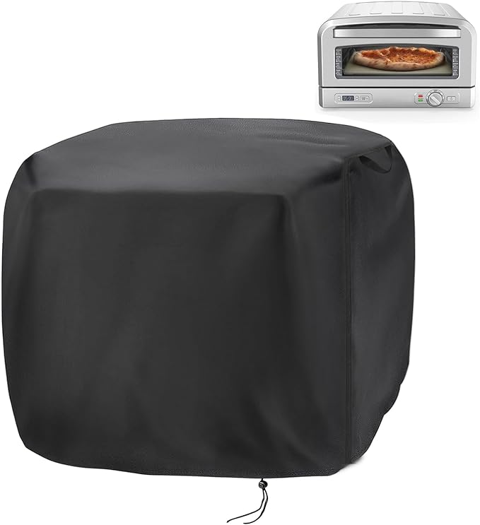 Pizza Oven Cover compatible with Cuisinart CPZ-120 Indoor Pizza Oven,Waterproof Pizza Oven Indoor Outdoor Covers - 19"L x 17.5"W x 11"H,Black