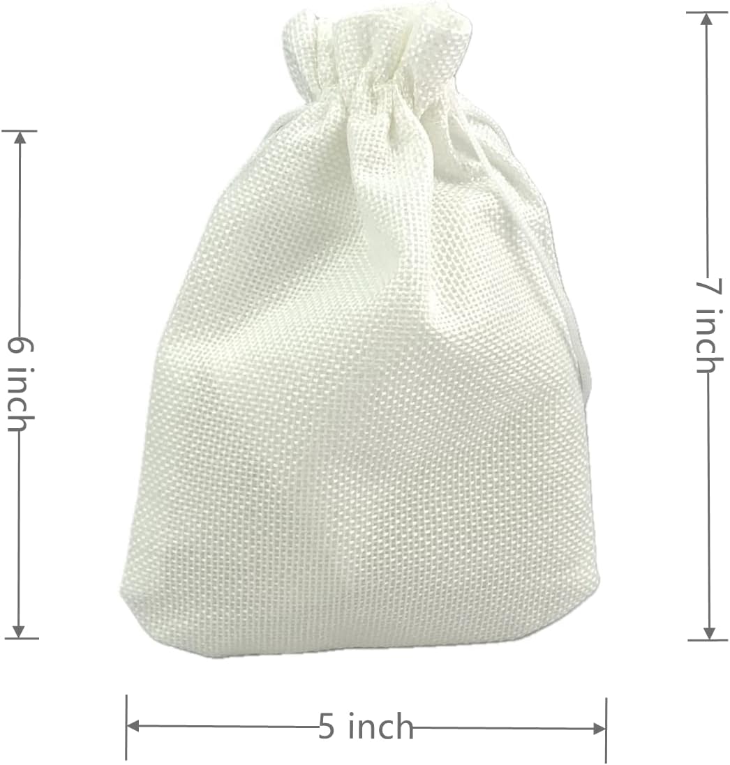 Palmhomee Pack of 20 Burlap Gift Bags with Drawstring Linen Jewelry Pouches Wedding Hessian Jute Bags for Birthday Jewelry and Treat Pouches Party Wedding Favors Gift (5x7 Inch, Mixed Colors)