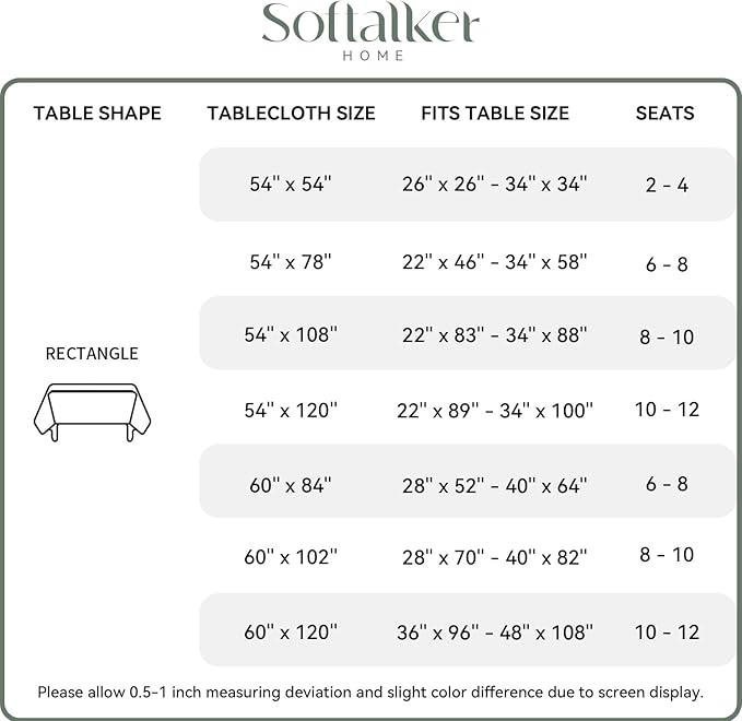 Softalker Gingham Checkered Tablecloth Rectangle - Outdoor Waterproof Buffalo Plaid Table Cloth, Stain Resistant Washable Table Cover for Picnic, Camping, Dining - Rust and White, 60 x 102 Inch