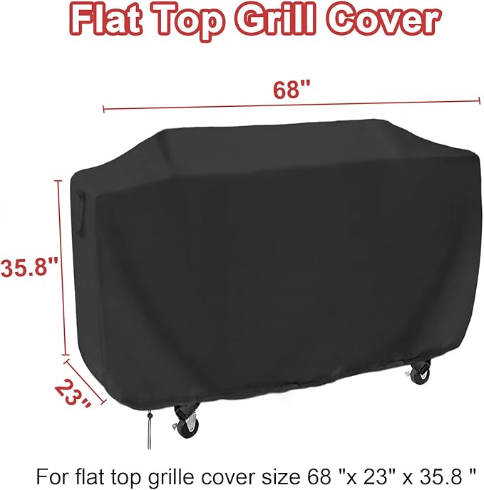 Flat Top Grill Cover for Royal Gourmet GD401 Propane Gas Grill, 68 Inches Waterproof Cover for Outdoor 36“ Griddle/Propane Griddle/Gas Griddles/Flat Grill-68 x 23 x 35.8 inches