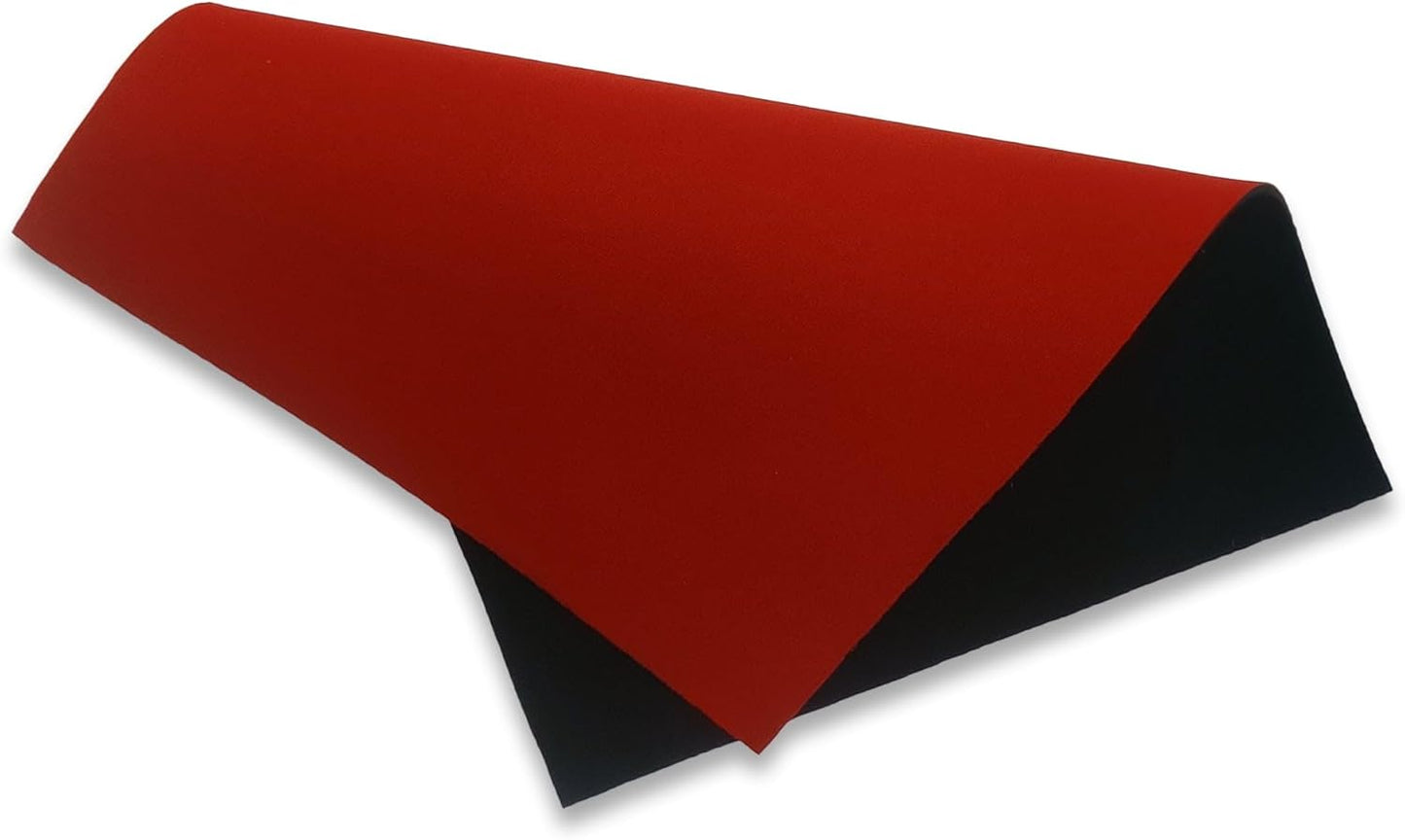 Neoprene Fabric Assortment Sample Patch Sheet Packs for Sewing Material Wetsuit Repair (3 Pack, 1mm Red)