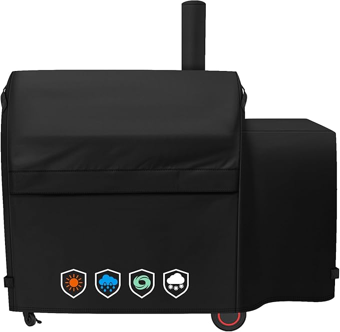Heavy-Duty 600D Grill Cover fit for Nexgrill Oakford 1150 Reverse Flow Offset Smoker Charcoal Grill, Nexgrill Oakford 1150 Reverse Flow Grill Model 810-0071 Cover