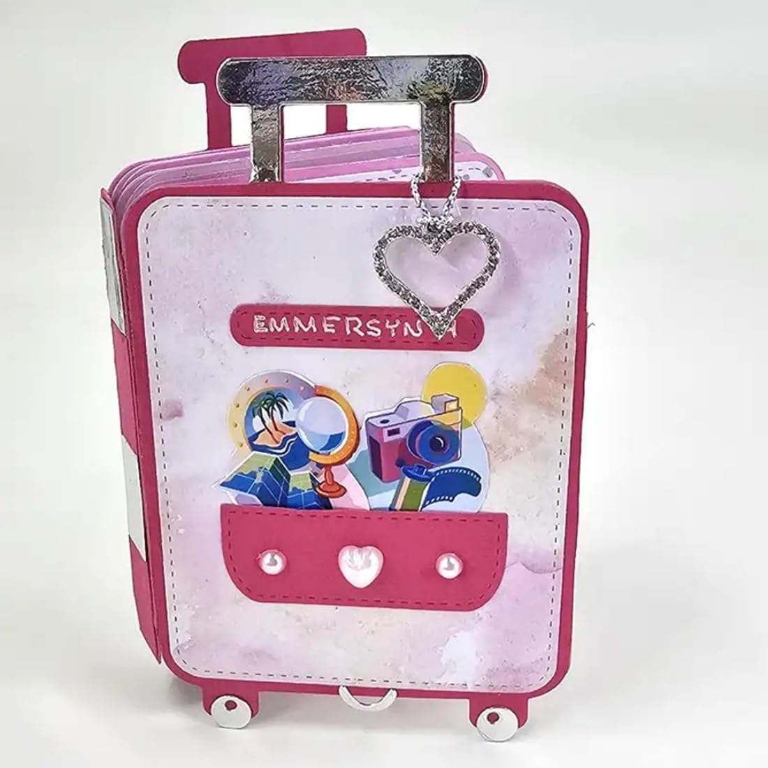 Cutting Dies Metal Stencils Scrapbooking Tools DIY Embossing Template for Paper Card Making Album Arts Crafts Supplies (Travel Suitcase-12.5x16.6cm)