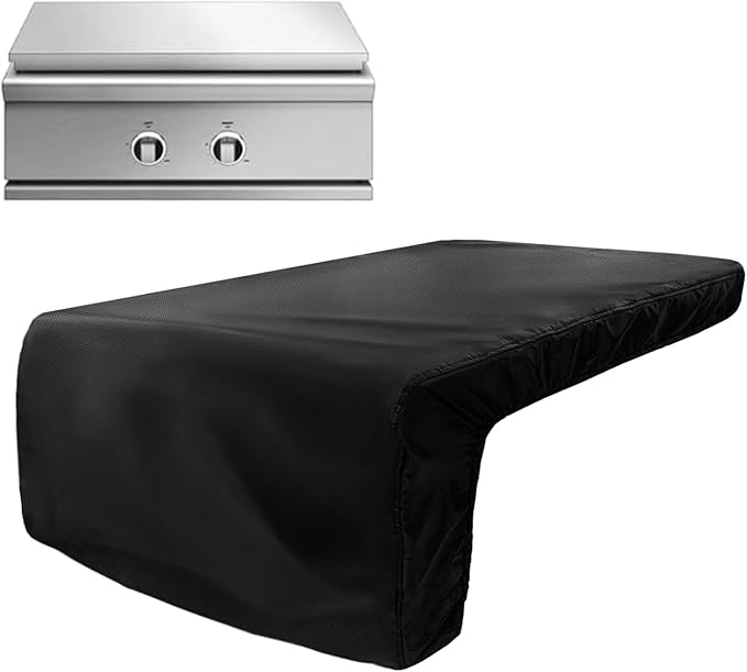 Burner Cover for 30 inch DCS Griddle Built-in Natural Gas Griddle,Heavy Duty 600D Waterproof Burner Cover with Plush Lining,Suitable 31''L x 30''W x 14''H,Black