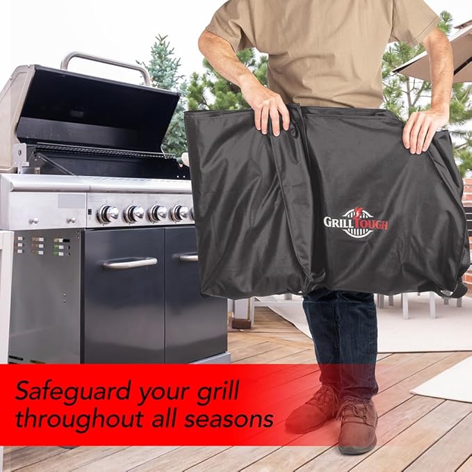 Heavy Duty BBQ Grill Cover for Outdoor Grill, 72 Inch – Waterproof, Weather Resistant, UV & Fade Resistant with Adjustable Straps – Gas Grill Cover for Weber, Charbroil, etc. Charcoal