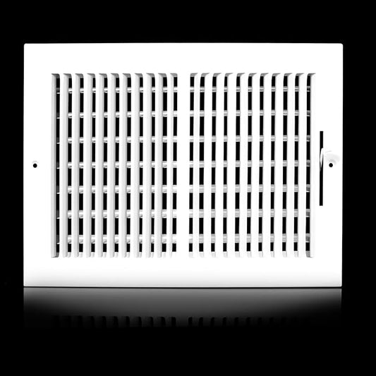 12x10 Vent Register [Duct Opening], Vent Covers for Home Ceiling, Two-Way Ventilation Register, Adjustable Solid Steel Wall Register Vent Cover (12"W x 10"H [Duct Opening])