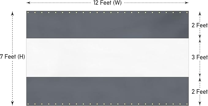 Covers & All Outdoor Clear Panel Curtain, 12 oz Vinyl Outdoor Curtains for Patio, Weather Resistant Waterproof Tarp with Brass Grommets for Pergola, Porch, Gazebos, Balcony (7'H x 12'W Feet, Gray)