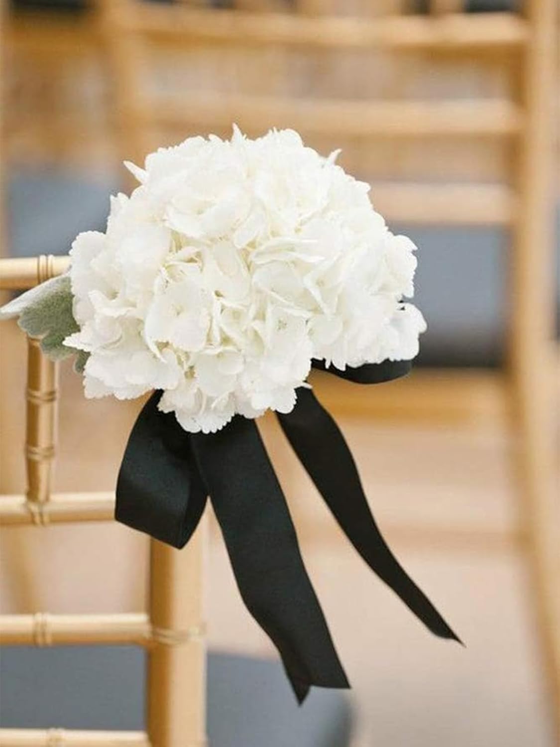 1-1/2" x 50 Yards Black Polyester Satin Ribbon Single Faced Fabric Ribbons for Gift Wrapping, Crafting, Floral Arrangements, Flower Bouquet, Wedding, Home Decor