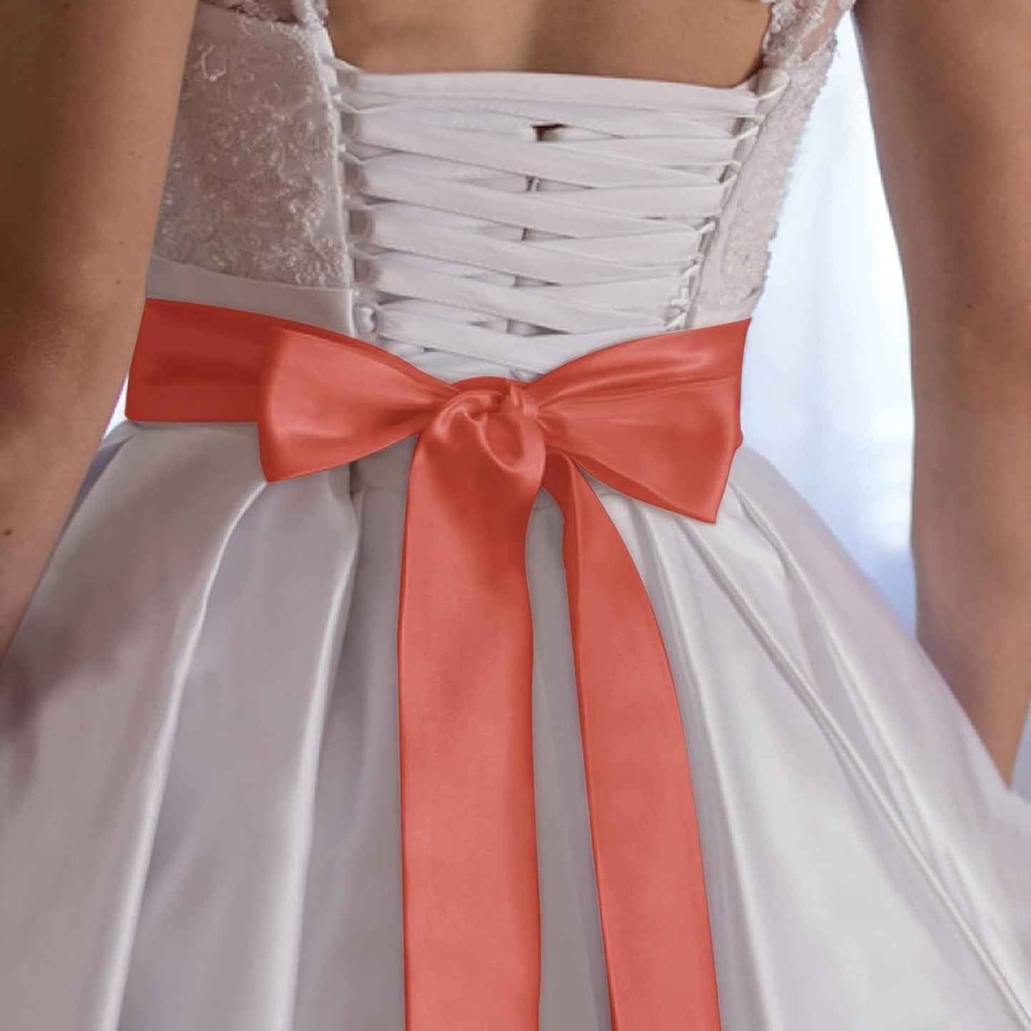 Humphrey's Craft 3 Inch Watermelon Double Faced Satin Ribbon - 5 Yards Variety of Color for Crafts Gift Wrapping Cutting Ceremony Decoration Sewing Christmas Tree Wedding and Dining Tables.