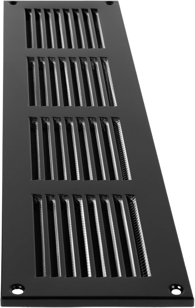 Repa Market 2-Pack Air Vent Cover 16x4 Inch (Outer Dimensions) White Galvanized Steel Louvered Grill Cover with Mesh Screen/Wall or Ceiling Vent/HVAC Register for Indoor and Outdoor Ventilation