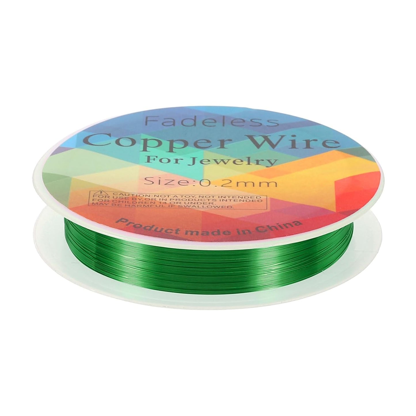 HARFINGTON 82ft Jewelry Wire, 32 Gauge (0.2mm) Brass Craft Soft Metal Tarnish Resistant Copper Beading Wire for Jewelry Making Supplies Crafting, Green