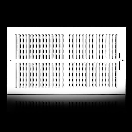 20x10 Vent Register [Duct Opening], Vent Covers for Home Ceiling, Two-Way Ventilation Register, Adjustable Solid Steel Wall Register Vent Cover (20"W x10"H [Duct Opening])