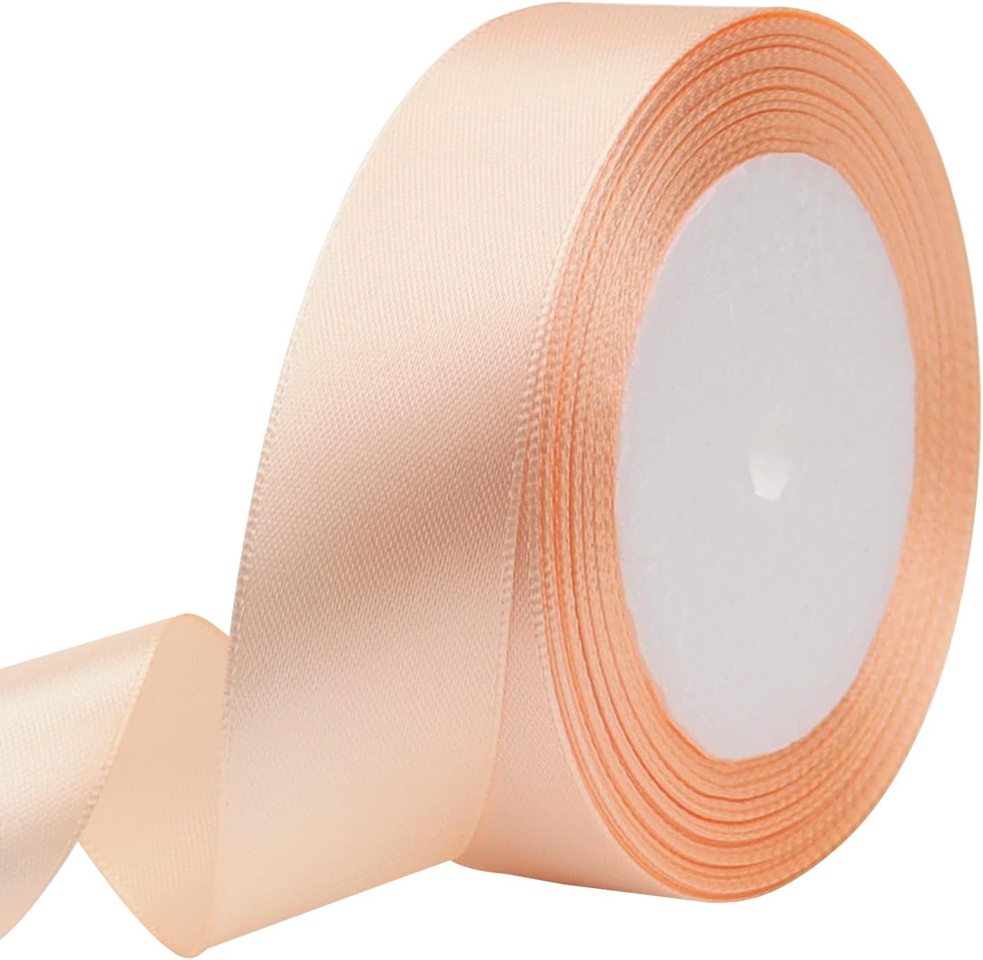 Naked pink Solid Satin Ribbon 1 Inch 25 Yards Solid Polyester Fabric Ribbon for Gift Wrapping Wedding Christmas Baby Shower Birthday Party Decoration Handmade Immortal Flower Craft