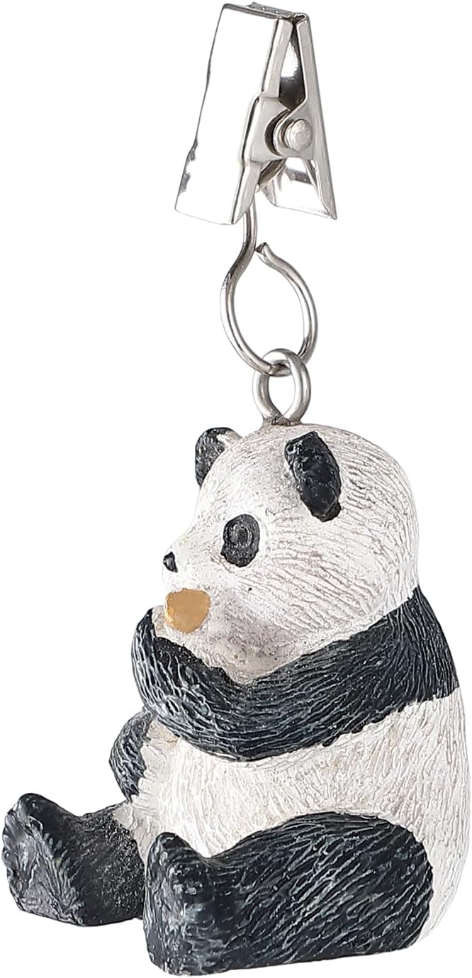TwoFish Home Set of 4 Panda Resin Tablecloth Weights Clips Panda Handicraft Tablecloth Clamps Pack of 4