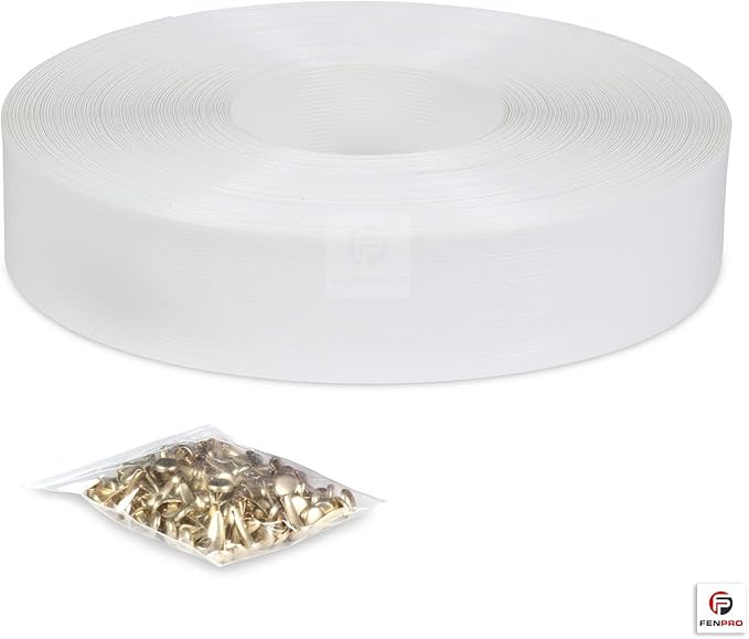 Chain Link Fence Privacy Tape (Arctic White)