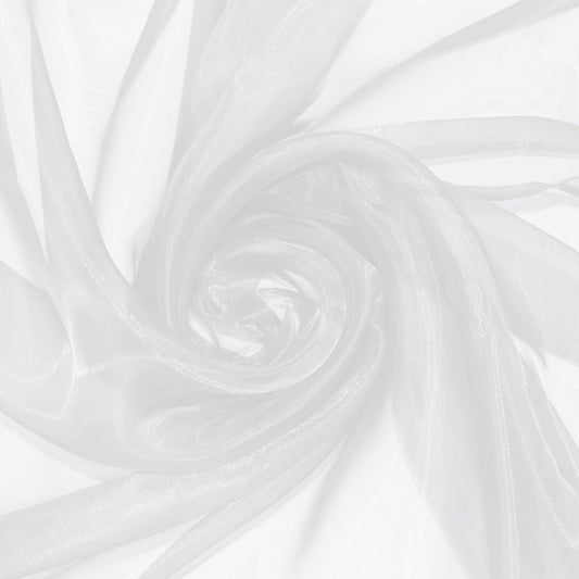 P Pothuiny Sheer Organza Fabric by The Yard, 1 Yard x 60 Inch Wide Bridal White Organza Tulle Fabric Roll Shiny Gauze Fashion Dress Sewing Craft for Wedding Party Decorations Backdrop
