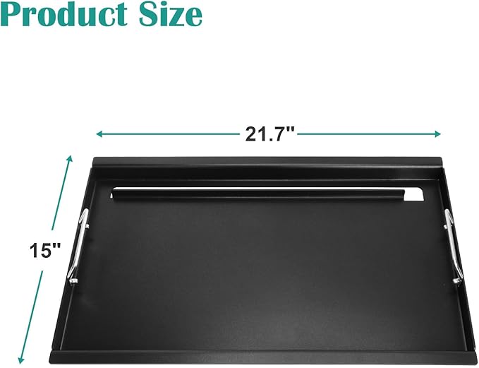 Full Size Griddle for Weber Old Spirit 200 Series, Flat Top Griddle for Spirit E/S 200 & 210 with Side Control Panel, Spirit 500, Genesis Silver A Gas Grills, Replace for 7521 7522 7523 65904 65905