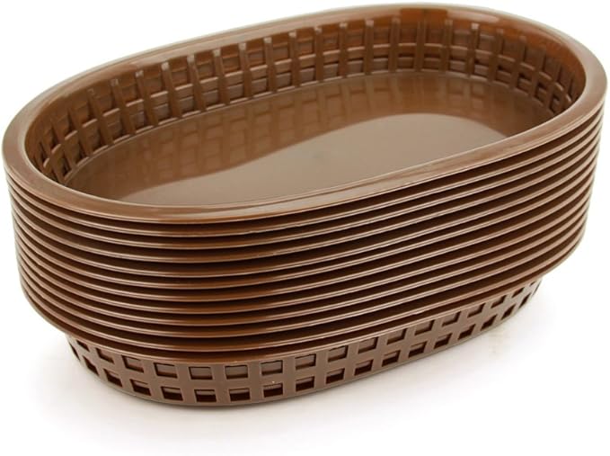 New Star Foodservice 44010 Fast Food Baskets, 10.5 x 7 Inch, Set of 36, Brown