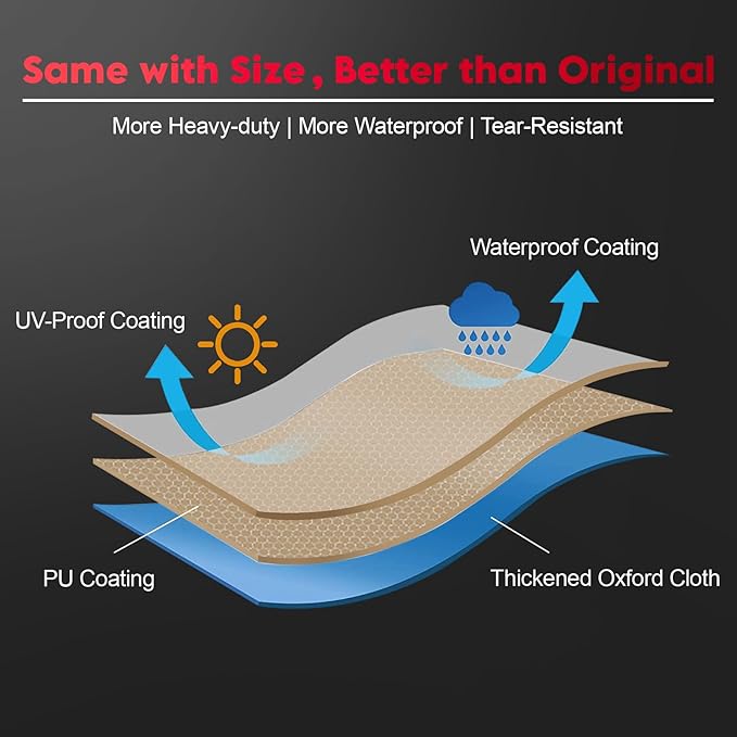Zettum Fire Pit Cover Round 44 Inch - Outdoor Firepit Cover Waterproof & Heavy Duty, 600D Patio Fire Table Cover Gas Fire Pit Accessories Fade & Weather Resistant - 44 x 44 x 24 Inch