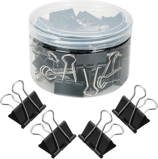 48 PCS Medium Binder Clips, 1-1/4 inch 32mm Binder Clips, Paper Clamps Medium Size for Office, Home, School, Document Organizing (1.25 inch)