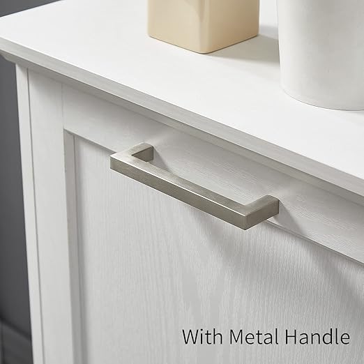 OLD CAPTAIN Tilt-Out Laundry Sorter Cabinet/Wooden Tilt Out Trash Cabinet, with Negative ion and deodorizing Function to Ensure The Cleanliness of The Kitchen Trash can(White)