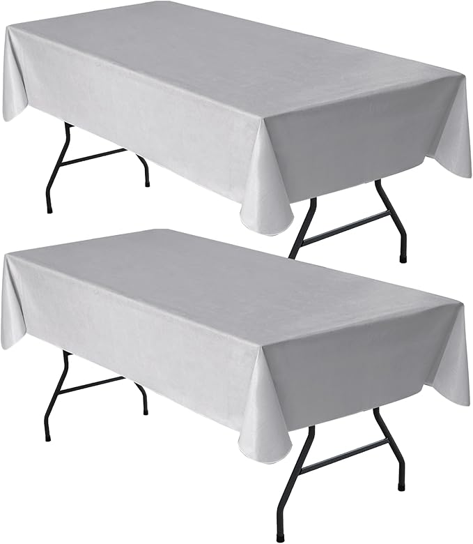 Nasitos 2 Pack Vinyl Table Cloth Rectangular 60x84 Inch-Picnic Tablecloth for Outdoor Tables, Wrinkle Free Spill-Proof Vinyl Tablecloth, Vinyl Table Cloth for Banquet Parties Event Holiday