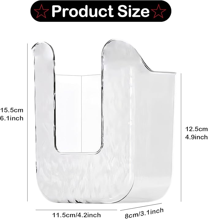 Kitchen Wipes Storage, Flushable Wipes Holder for Bathroom, Wall-Mounted Tissue Box, Non-Slip Flushable Wipes Holder, Wipe Container, Wipes Dispenser for Kitchen Bedroom Bathroom, White