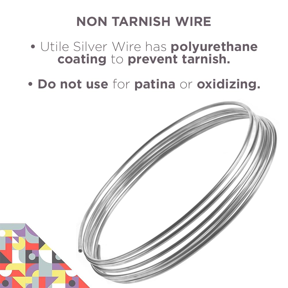 UTILE Armature Aluminum Wire 80 ft 9 Gauge 3.7 mm Anodized Craft Bendable Wire – Sculpting Metal Silver for Bonsai Trees, Clay, Crafts, Plants, Gardening, Beading and Jewelry Making (Silver)