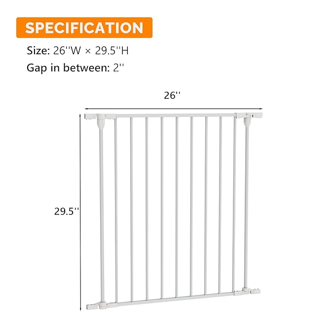 Bonnlo Tall Gate One-Panel Extension, White