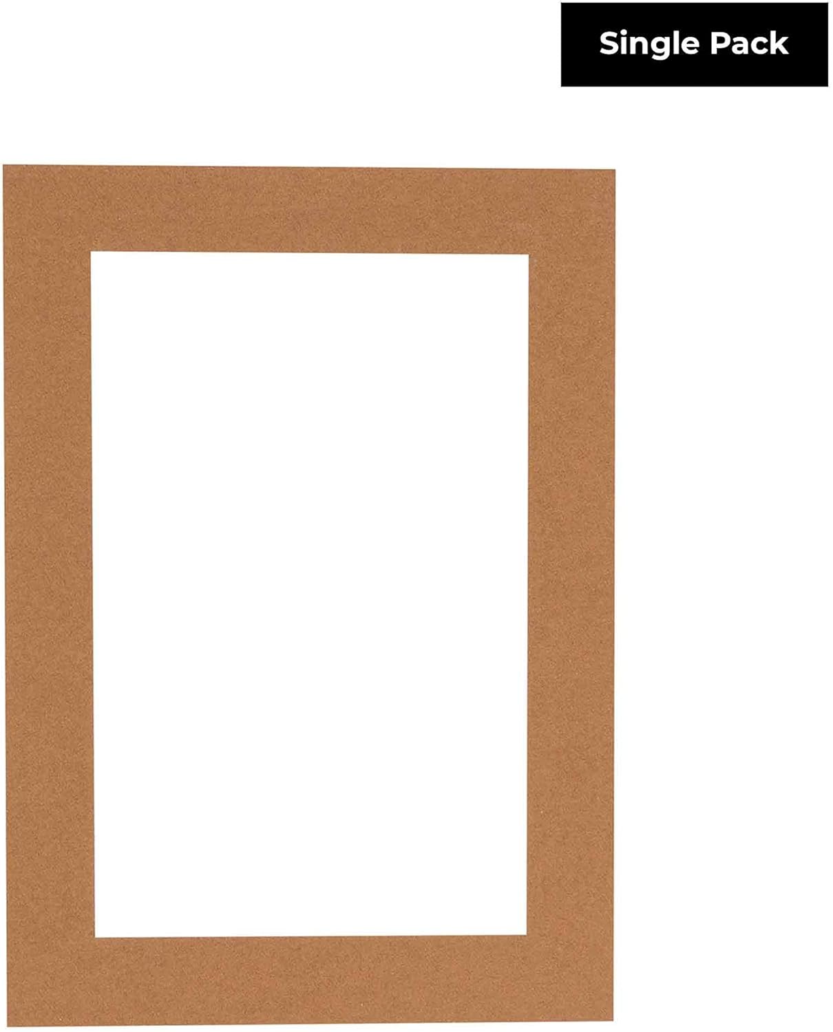 5x7 Mat for 8.5x11 Frame - Precut Mat Board Acid-Free Show Kit with Backing Board, and Clear Bags Brown 5x7 Photo Matte Made to Fit a 8.5x11 Picture Frame Matboard for Framing, Pack of 1 Mat