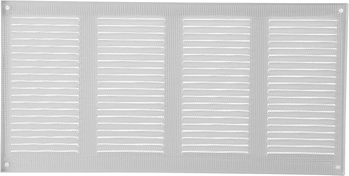 Vent Systems 16" x 8" Inch (Overall Dimensions) Pack of 5 - White - Air Vent Cover Metal Air Return Grill with Built-in Pest Guard Screen HVAC Vent Duct Cover for Home Improvement