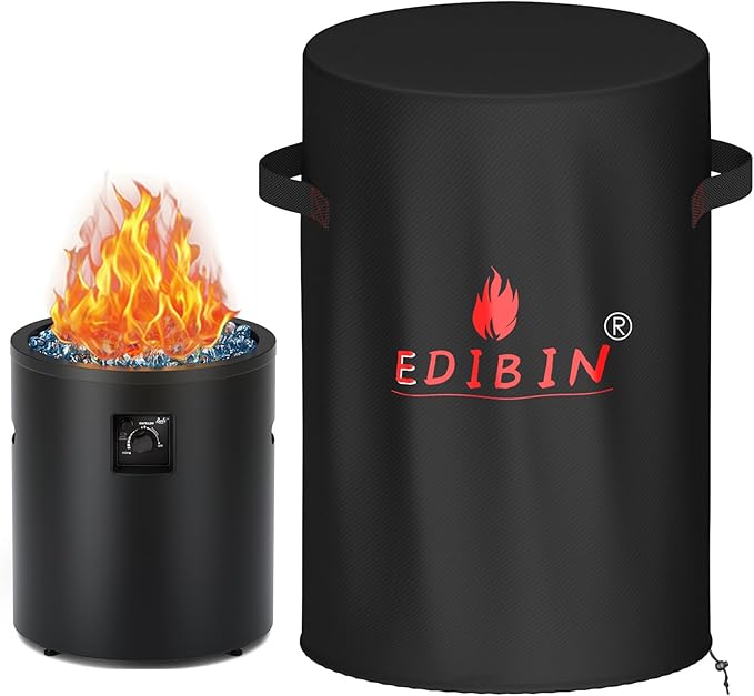 Fire Pit Cover for Bali Outdoors 23 Inch Cylinder Firepit,24" D X 27" H Waterproof Cover Compatible with Bali Outdoors 23 inch Outdoor Fire Pit Round
