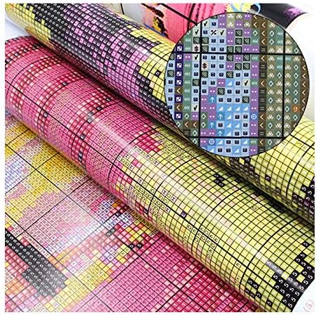 Stitchmelody Counted Cross Stitch Kits,14CT Unprinted Embroidery Set DMC Needlework- Wolves Couple 17.3''×20''