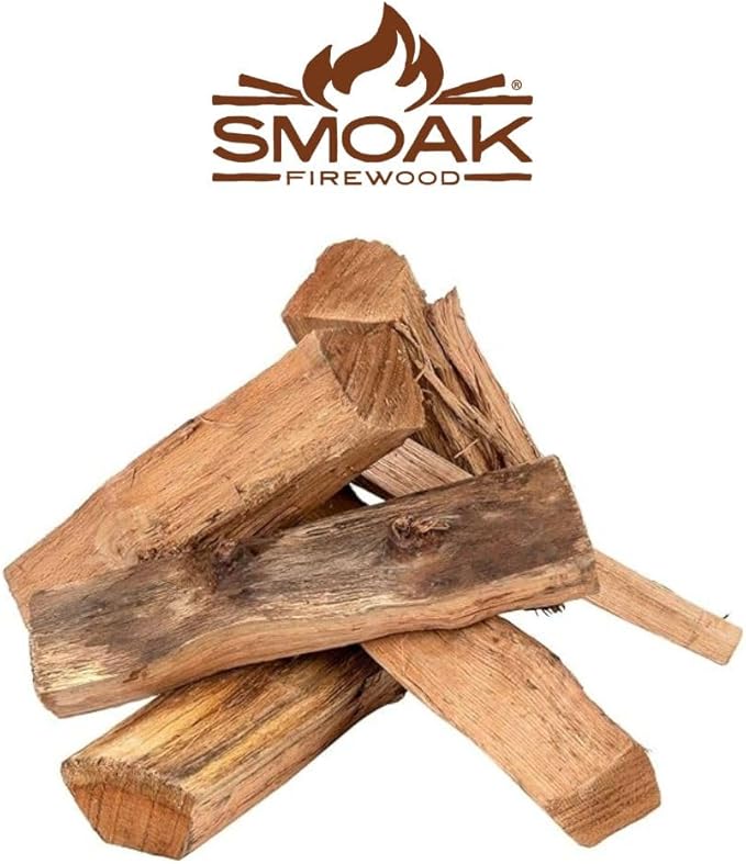 Smoak Firewood 16inch Length Premium USDA Certified Kiln Dried Cooking Wood & Firewood Logs – Used for Grills, Smokers, Pizza ovens, stoves, firepits or fireplaces (Hickory, 60-70lbs 16inch Wood)