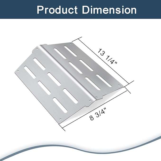 Heat Deflectors for Weber Genesis 300 Series Grills with Front Control Knob, Genesis S310 S320 S330 E310 E320 E330,13.26" Heat Deflectors for Weber 7620 7621 (7622 * 2, 304 Stainless Steel)