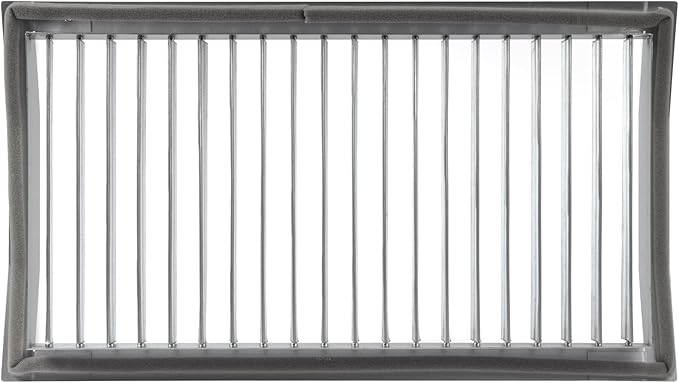 Repa Market 17" x 9" Inch Air Exhaust Grille for Round Ducts - Adjustable Louvre Blades - Galvanized Air Supply Vent Cover - Side Fit Round Surface Canal Ducting from 19.68" to 55" Inches