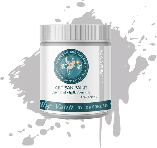 Daydream Apothecary Premium Chalk Style Paint for Furniture, Home Décor, Wood, DIY Interior Projects, Quick Dry, No Prep or Prime Needed, Matte Light Grey - 8oz
