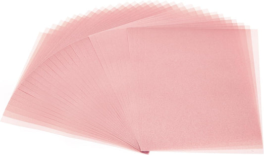 PATIKIL 60 Sheets Vellum Paper 4.25x5.5, Vellum Paper Printable Translucent Paper 100GSM Colored for Invitations Laser Inkjet Printing Card Making Crafting Wedding Tracing, Pink