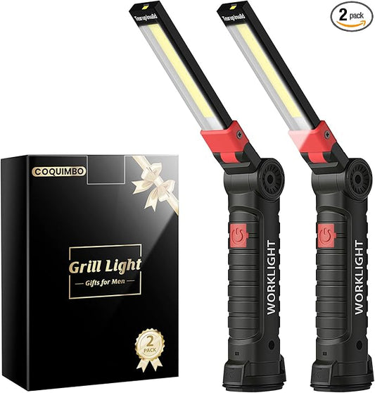 Coquimbo Grill Light, BBQ Grilling Accessories for Outdoor Grill, Rechargeable LED Work Barbecue Light with Magnetic Base and Hook, Stocking Stuffers Gifts for Men Him Adults Dad Husband Boyfriend