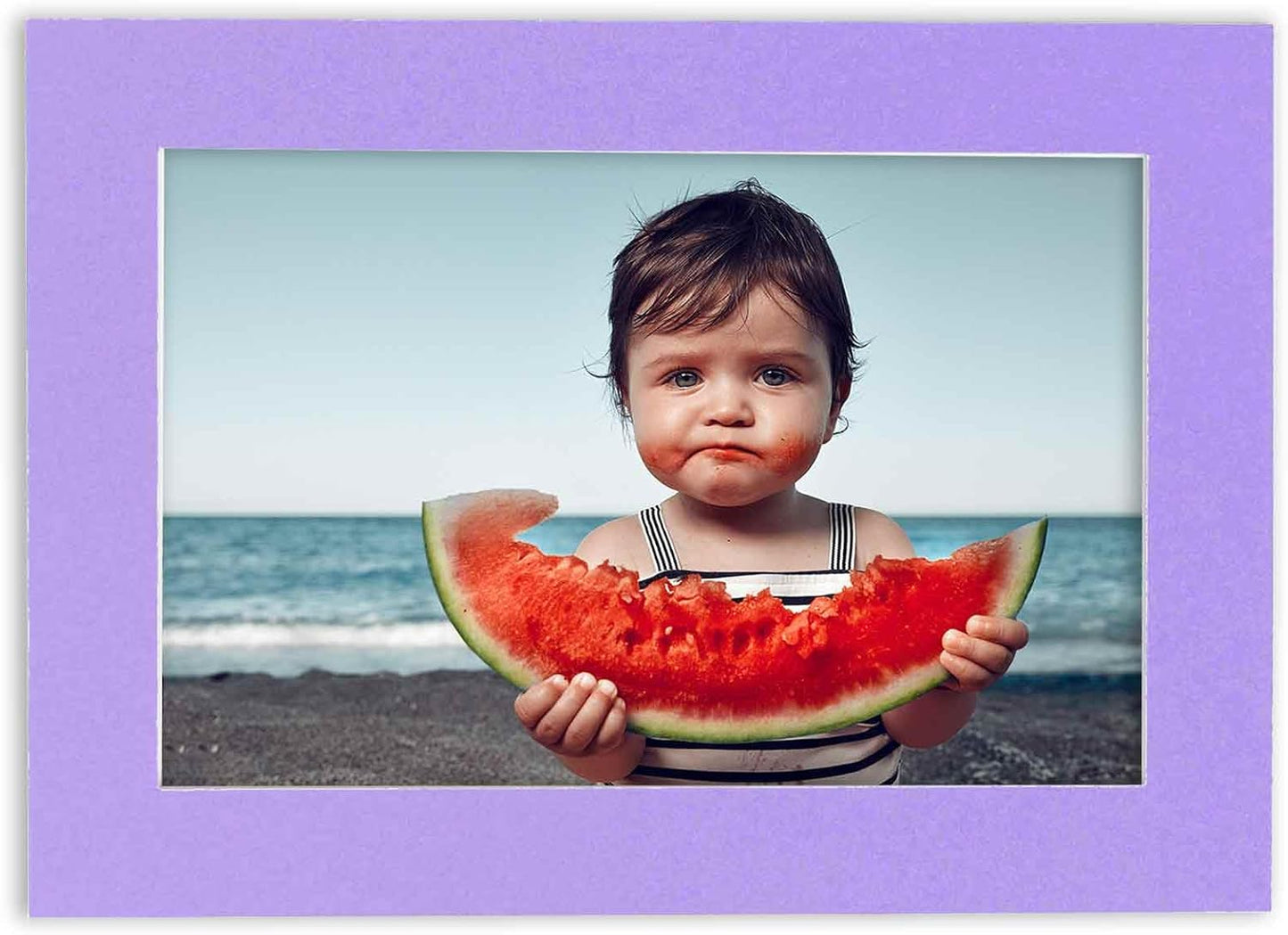 5.5x8.5 Mat for 8.5x11 Frame - Precut Mat Board Acid-Free Light Purple 5.5x8.5 Photo Matte for a 8.5x11 Picture Frame, Matboard for Family Photos, Show Kits, Art, Picture Framing, Pack of 25 Mats