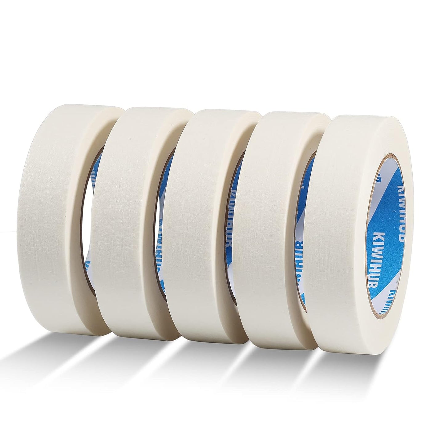 White Painters Tape,1" x 60 Yards x 5 Rolls (300 Yards Total) - Medium Adhesive Masking Tape for Painting,Labeling,DIY Crafting,Decoration and School Projects