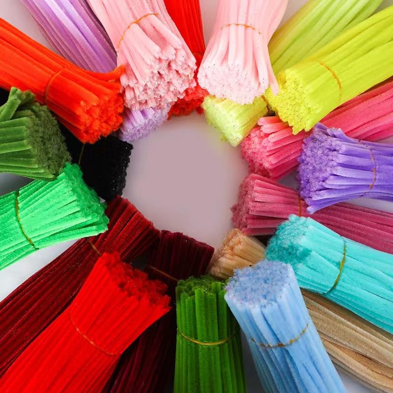 100 Pieces Pipe Cleaners Chenille Stem, Burgundy Color Pipe Cleaners Set for Pipe Cleaners Christmas DIY Arts Crafts Decorations, Chenille Stems Pipe Cleaners (Burgundy)