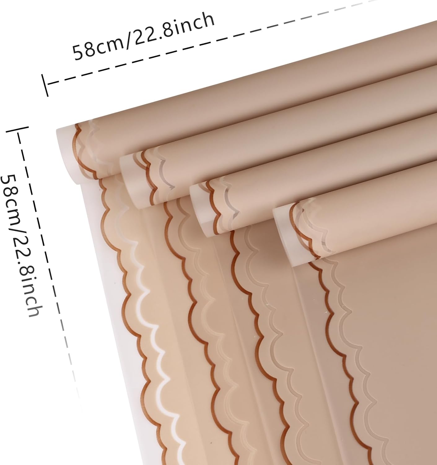 FUHITIM 20 Sheets Flower Wrapping Paper - Waterproof Floral Bouquet Wrapping Paper, Florist Supplies Packaging Paper for Wedding Birthday Gift DIY Crafts (Khaki)