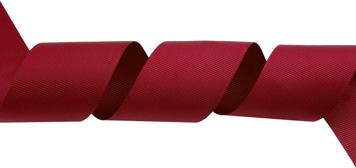ITIsparkle 11/2" Inch Grosgrain Ribbon 25 Yards-Roll Set for Gift Wrapping Cake Decoration Party Favor Hair Braids Hair Bow Baby Shower Decoration Floral Arrangement Craft Supplies, Wine 275#