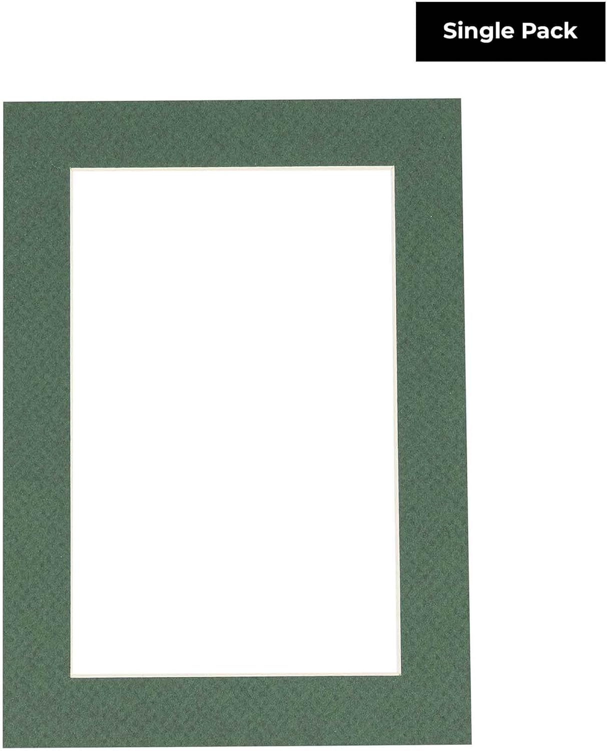 5x7 Mat for 8.5x11 Frame - Precut Mat Board Acid-Free Hunter Green 5x7 Photo Matte For a 8.5x11 Picture Frame, Premium Matboard for Family Photos, Show Kits, Art, Picture Framing, Pack of 1 Mat