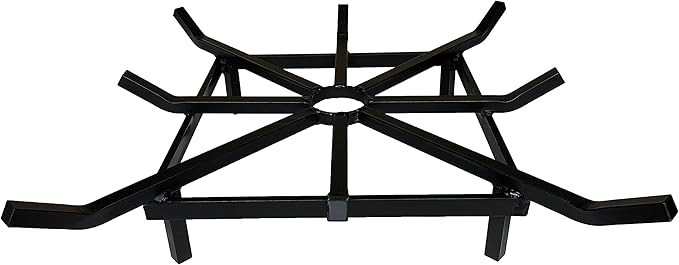 SteelFreak Super Heavy Duty Square Wheel Fire Pit Grate - Made in The USA (20 x 20 Inch)