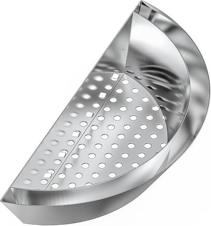 onlyfire Charcoal Basket, Grill Basket with Water Reservoir, Stainless Steel Coal Briquet Holder for Weber 22/26 Inch Kettle Grills and Other Similar Charcoal Grills