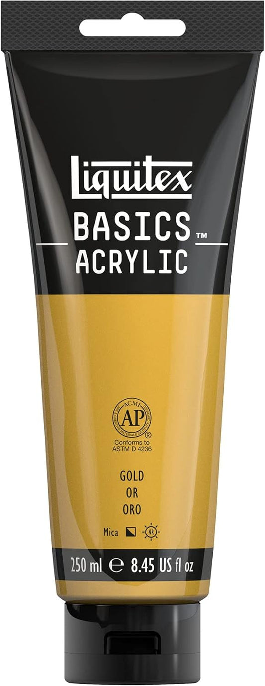 Liquitex BASICS Acrylic Paint, 250ml (8.5-oz) Tube, Gold