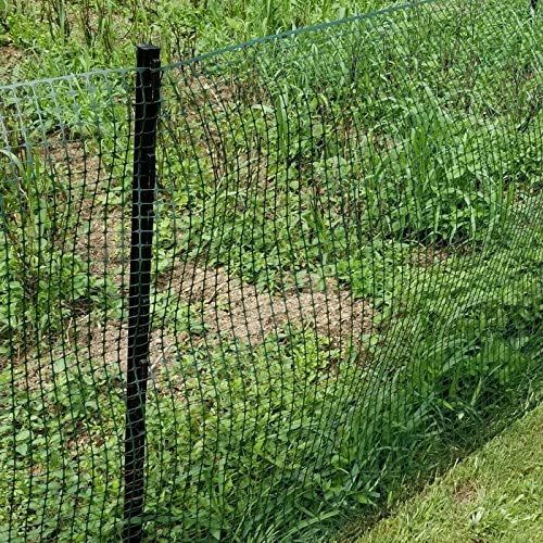 BOEN Garden Fence Temporary Barrier Outdoor Fence for Dog, Rabbit or Deer, Garden Netting Plastic Mesh Plant Protection (4' x 50', Green)