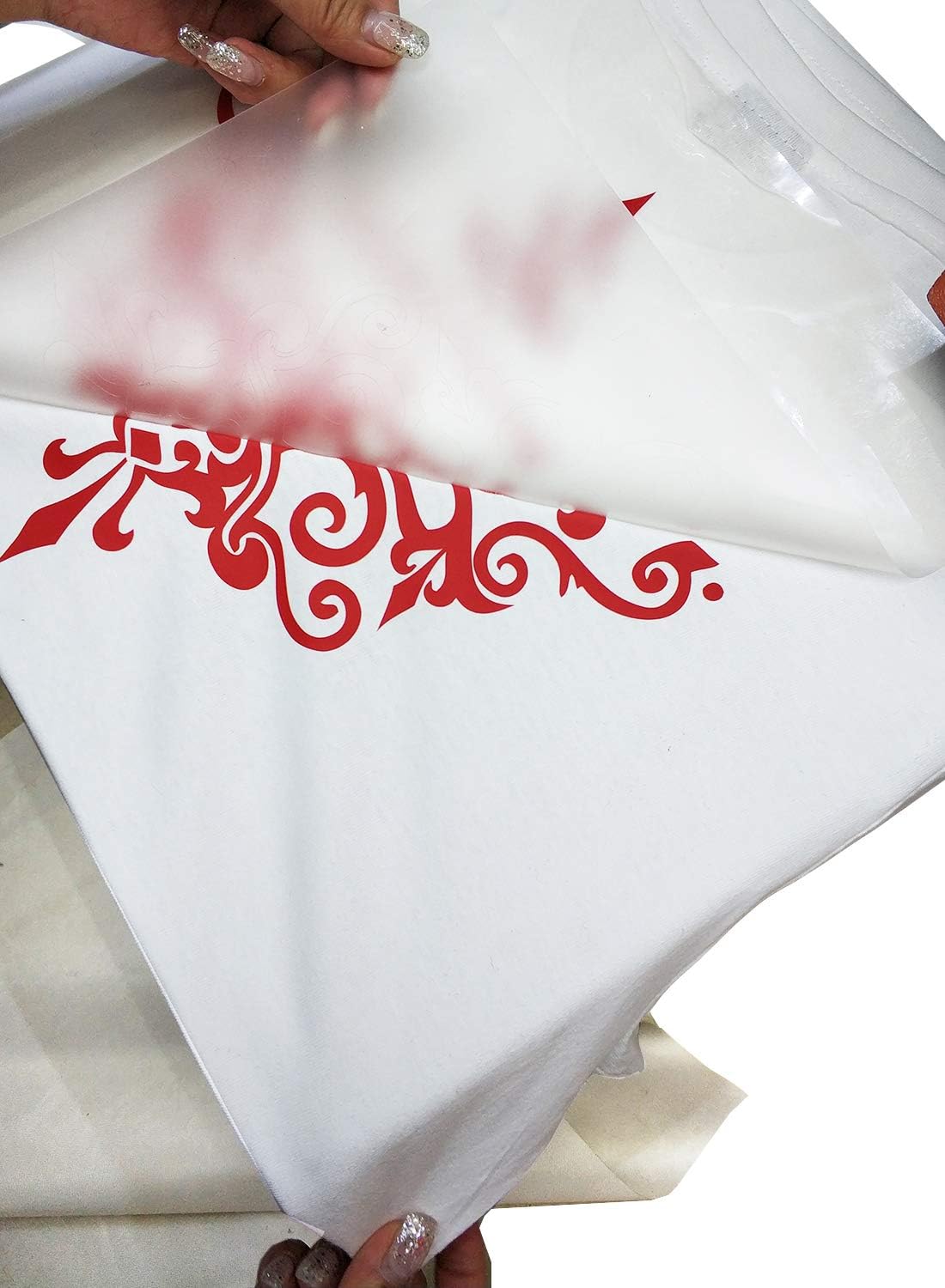 Guangyintong Heat Transfer Vinyl Red HTV Rolls, 12" x 12ft Iron on Vinyl for T-Shirts, Matte Surface HTV for All Cutter Machine Easy to Cut & Weed for Heat Vinyl DIY Design